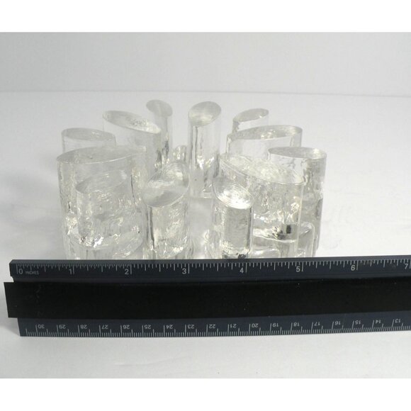 Mid-Century Modern Glasdesign George Shutte Vintage Heavy Clear Glass Trivet Hot - Picture 6 of 7